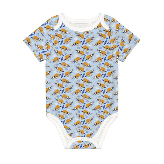 Rocae Cute Sloth for Baby Climbing Clothes Soft Baby Romper for Active Infants Comfortable and Breathable Crawling Jumpsuit Unisex Baby Outfit 12 Months