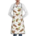 thumbnail image 1 of Rocae Cute Sloth for Kitchen Aprons for Women Adjustable Cooking Kitchen Chef Apron for Men with Pockets, 1 of 7