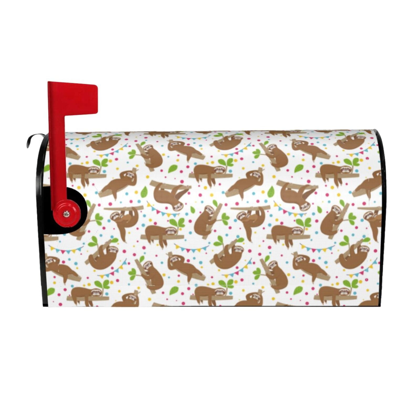 Cute Sloth Mailbox Cover – Magnetic Wrap For Standard US Mailbox, 18.4x21.5 In, Fade-Resistant Polyester - View #9