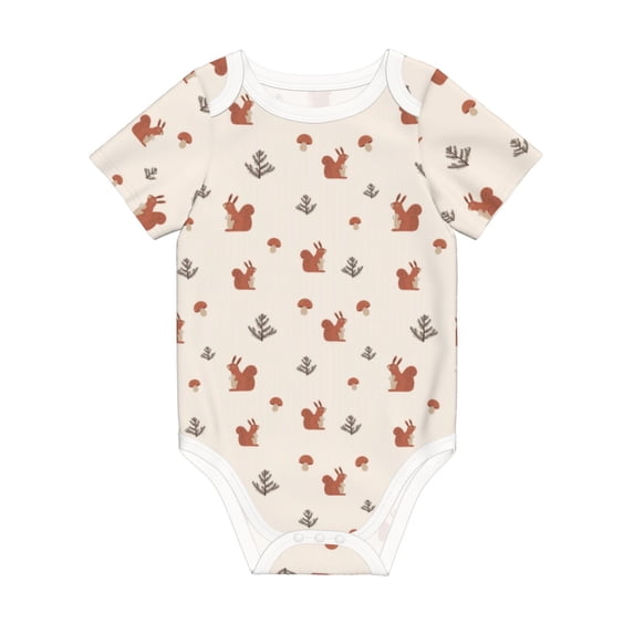 Rocae Cute Squirrel for Baby Climbing Clothes Soft Baby Romper for Active Infants Comfortable and Breathable Crawling Jumpsuit Unisex Baby Outfit 9M
