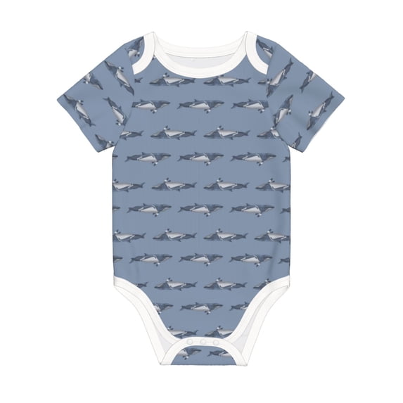 Rocae Cute Whale for Baby Climbing Clothes Soft Baby Romper for Active Infants Comfortable and Breathable Crawling Jumpsuit Unisex Baby Outfit 6 Months
