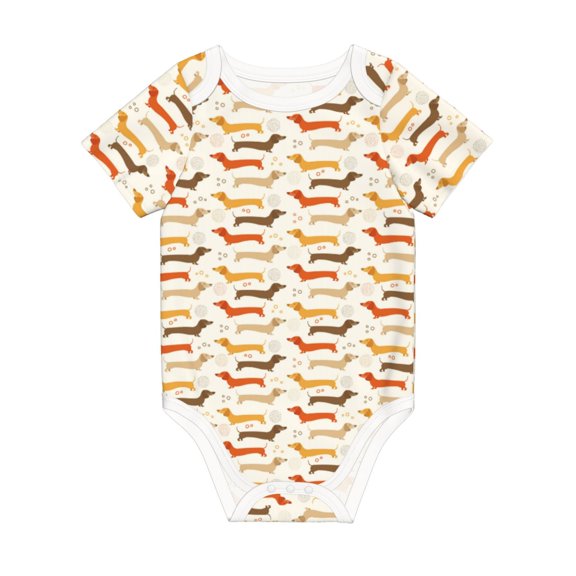 Rocae Dachshund for Baby Climbing Clothes Soft Baby Romper for Active Infants Comfortable and Breathable Crawling Jumpsuit Unisex Baby Outfit 3 Months