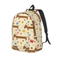 thumbnail image 1 of Rocae Dachshund Dog And Flower for Durable Canvas Backpack Leisure Large Bag Travel Rucksack Multi-function Backpack, 1 of 8