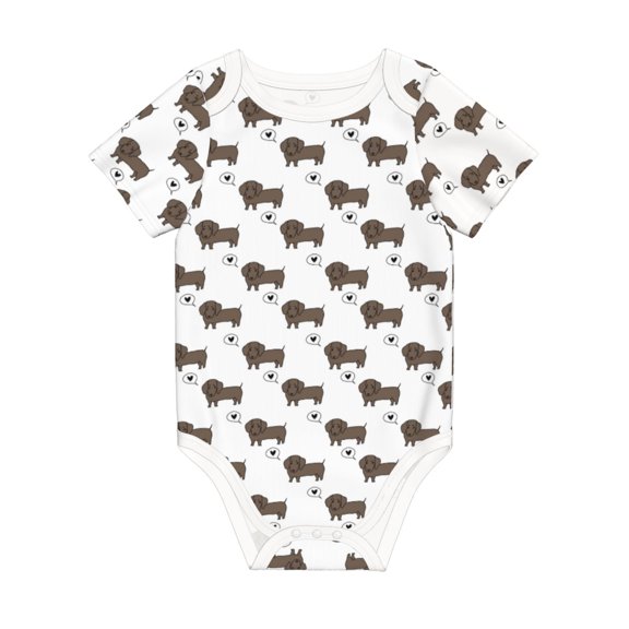 Rocae Dachshund Dog for Baby Climbing Clothes Soft Baby Romper for Active Infants Comfortable and Breathable Crawling Jumpsuit Unisex Baby Outfit 9M