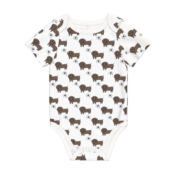 Rocae Dachshund Dog for Baby Climbing Clothes Soft Baby Romper for Active Infants Comfortable and Breathable Crawling Jumpsuit Unisex Baby Outfit 9M