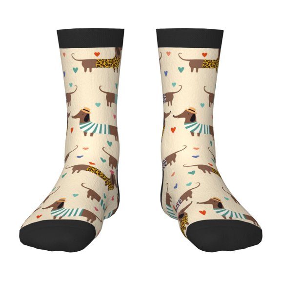 Rocae Dachshund Dog for Girls Boys Crew Socks,Children's Socks, Kids Socks, Toddler Socks: Daily Wear with Kids School Uniform