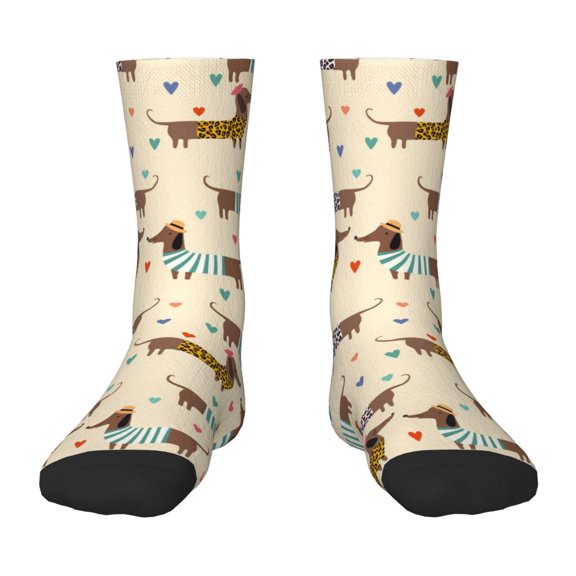 Rocae Dachshund Dog for Girls Boys Crew Socks,Children's Socks, Kids Socks, Toddler Socks: Daily Wear with Kids School Uniform