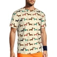 thumbnail image 1 of Rocae Dachshund Dog for Men's Mesh Quick-Dry Short Sleeve Workout T-Shirt,Mens Crew Neck Tee Lightweight Soft Classic T Shirts 6X-Large, 1 of 9