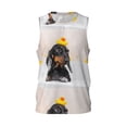 thumbnail image 1 of Rocae Dachshund Sitting in Bathtub for Men's Basketball Jersey Lightweight and Breathable Athletic Tank Top,Quick-Drying Sports Jersey X-Large, 1 of 9