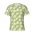 thumbnail image 1 of Rocae Daisies Flowers for Men's Moisture-Wicking Crew Tee - T-Shirt for Sports, Outdoor Activities, and Casual WearMedium, 1 of 9