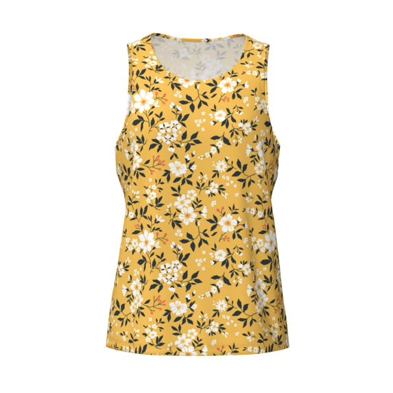 Rocae Daisies Flowers for Men's Workout Tank Top Men's Running Tank Top Dry Fit Athletic Workout Tank TopsMedium