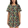 thumbnail image 1 of Rocae Daisies Flowers for Two Piece Sleepwear Pajamas Sets for Women Soft Short-Sleeved Pjs with Lounge Shorts 3X-Large, 1 of 1