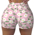 thumbnail image 1 of Rocae Daisies Flowers for Women's Quick-Dry Running Shorts,Ladies Active Athletic Apparel Yoga Workout Gym Running Volleyball Spandex Shorts Small, 1 of 9