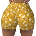 thumbnail image 1 of Rocae Daisies Flowers for Women's Quick-Dry Running Shorts,Ladies Active Athletic Apparel Yoga Workout Gym Running Volleyball Spandex Shorts Small, 1 of 9