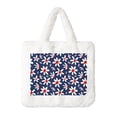 thumbnail image 1 of Rocae Daisy Flowers or Plush Underarm Bag White Furry Purse Handbag for Autumn and Winter, 1 of 7