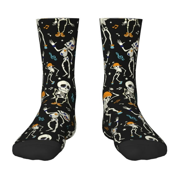 Rocae Dancing Skeleton Party for Girls Boys Crew Socks,Children's Socks, Kids Socks, Toddler Socks: Daily Wear with Kids School Uniform