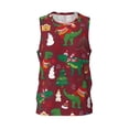thumbnail image 1 of Rocae Dinosaur Christmas Happy New Year for Men's Basketball Jersey Lightweight and Breathable Athletic Tank Top,Quick-Drying Sports Jersey 3X-Large, 1 of 9