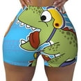thumbnail image 1 of Rocae Dinosaur Riding a Motorcycle for Women's Quick-Dry Running Shorts,Ladies Active Athletic Apparel Yoga Workout Gym Running Volleyball Spandex Shorts Medium, 1 of 9