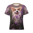 thumbnail image 1 of Rocae Dog in Lavender Flowers for Men's Moisture-Wicking Crew Tee - T-Shirt for Sports, Outdoor Activities, and Casual Wear3X-Large, 1 of 9