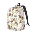 thumbnail image 1 of Rocae Donut Sloth for Durable Canvas Backpack Leisure Large Bag Travel Rucksack Multi-function Backpack Medium, 1 of 8