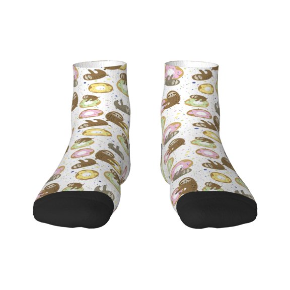 Rocae Donut Sloth for Premium Adult Socks,Comfortable, Breathable, and Durable Socks, Perfect for Everyday Wear