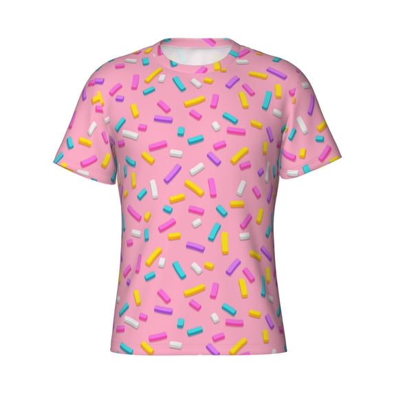 Rocae Donut for Men's Moisture-Wicking Crew Tee - T-Shirt for Sports, Outdoor Activities, and Casual Wear