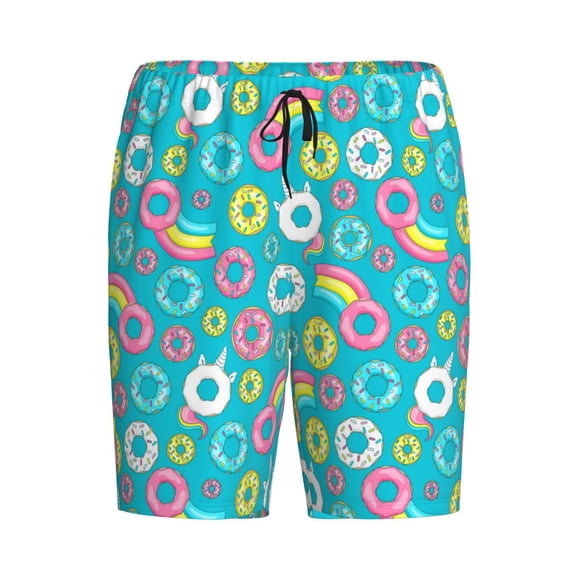 Rocae Donut for Men's Soft Sleep Pajama Shorts, Waistband and Pockets