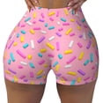 thumbnail image 1 of Rocae Donut for Women's Quick-Dry Running Shorts,Ladies Active Athletic Apparel Yoga Workout Gym Running Volleyball Spandex Shorts, 1 of 9