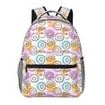 Rocae Donuts and Coffee Print Lightweight Casual Backpack Travel Hiking