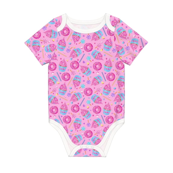 Rocae Donuts for Baby Climbing Clothes Soft Baby Romper for Active Infants Comfortable and Breathable Crawling Jumpsuit Unisex Baby Outfit 6 Months