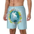 thumbnail image 1 of Rocae Dreaming Travel for Men's Swim Trunks Quick Dry With Two Side Pockets and One Lined Patch PocketX-Large, 1 of 9
