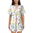 thumbnail image 1 of Rocae Easter Egg3 for Two Piece Sleepwear Pajamas Sets for Women Soft Short-Sleeved Pjs with Lounge Shorts Large, 1 of 9