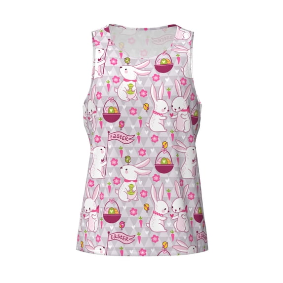 Rocae Easter Rabbit for Men's Workout Tank Top Men's Running Tank Top Dry Fit Athletic Workout Tank TopsXX-Large