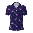 thumbnail image 1 of Rocae Eggplant for Men's Short Sleeve Polo Shirt, Quick Drying Performance Moisture Wicking Sports Men's Golf Shirt Small, 1 of 9