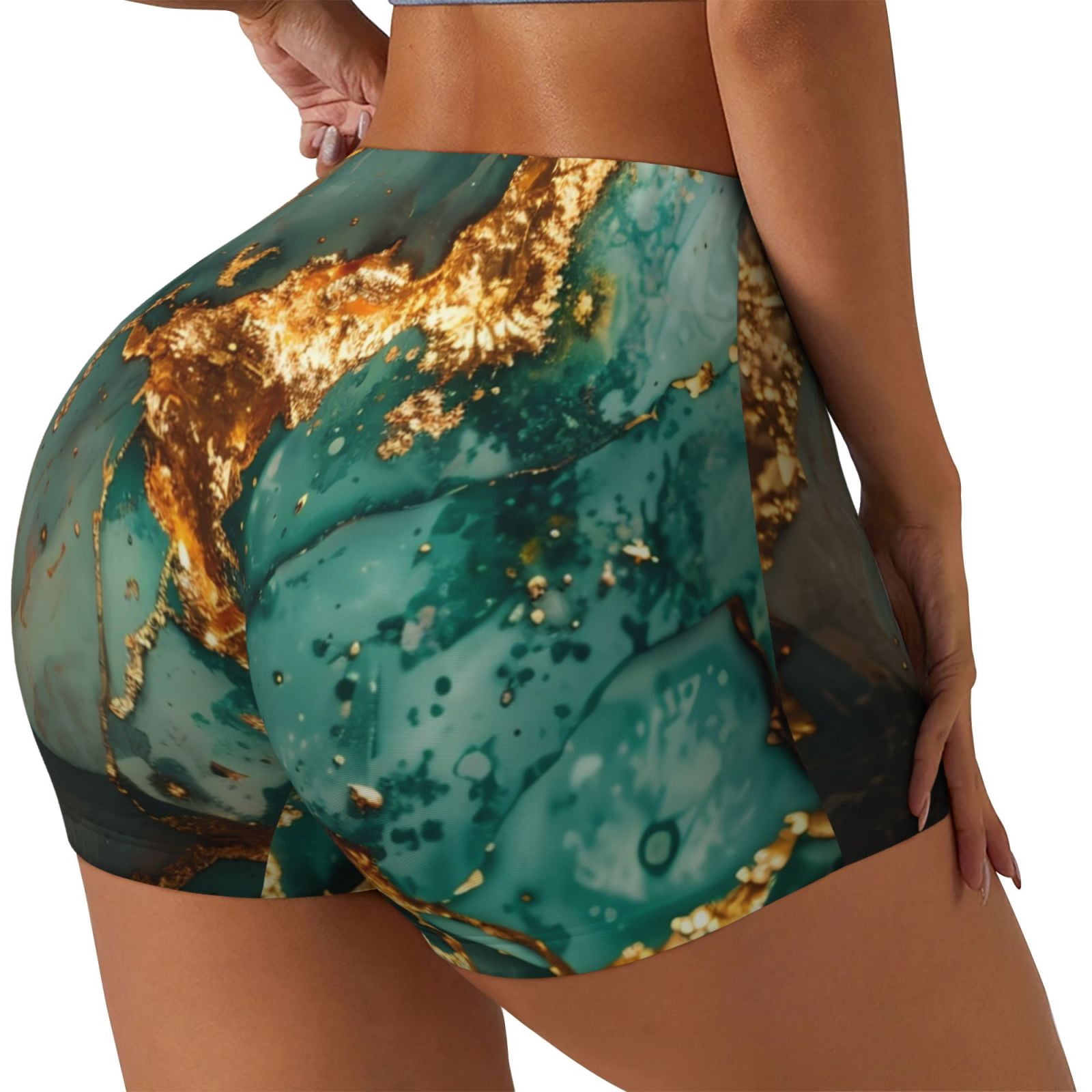 Neon Color Marble Women's Shorts