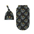Rocae Faces Of The Cat for Baby Swaddle Blanket with Hats Set for Baby