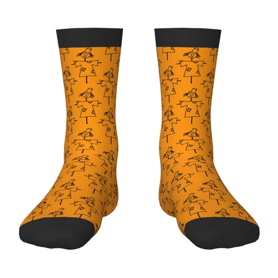 Rocae Fall Cute Simple Scarecrow for Girls Boys Crew Socks,Children's Socks, Kids Socks, Toddler Socks: Daily Wear with Kids School Uniform