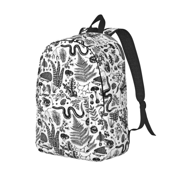 Rocae Fall Forest for Durable Canvas Backpack Leisure Large Bag Travel Rucksack Multi-function Backpack Medium