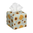 thumbnail image 1 of Rocae Fall Thanksgiving Day for High-grade Leather Tissue Box,Office Tissue Box,Tissue Box Cover Square 5.2×5.2×5.2, 1 of 7