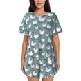 thumbnail image 1 of Rocae Farm Birds for Two Piece Sleepwear Pajamas Sets for Women Soft Short-Sleeved Pjs with Lounge Shorts -XX-Large, 1 of 6