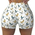 thumbnail image 1 of Rocae Farm Roosters for Women's Quick-Dry Running Shorts,Ladies Active Athletic Apparel Yoga Workout Gym Running Volleyball Spandex Shorts Large, 1 of 9