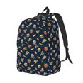 thumbnail image 1 of Rocae Fast Food for Durable Canvas Backpack Leisure Large Bag Travel Rucksack Multi-function Backpack, 1 of 8