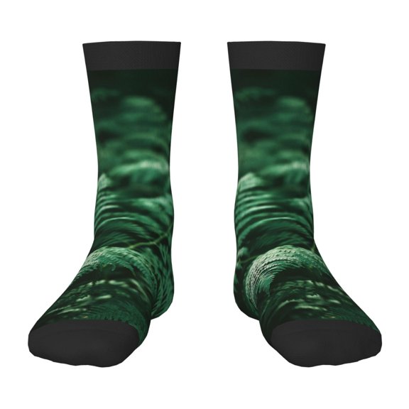 Rocae Ferns Leave Green Foliage for Girls Boys Crew Socks,Children's Socks, Kids Socks, Toddler Socks: Daily Wear with Kids School Uniform
