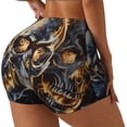 thumbnail image 1 of Rocae Fiery Skull Trio for Women's Quick-Dry Running Shorts,Ladies Active Athletic Apparel Yoga Workout Gym Running Volleyball Spandex Shorts-X-Large, 1 of 8