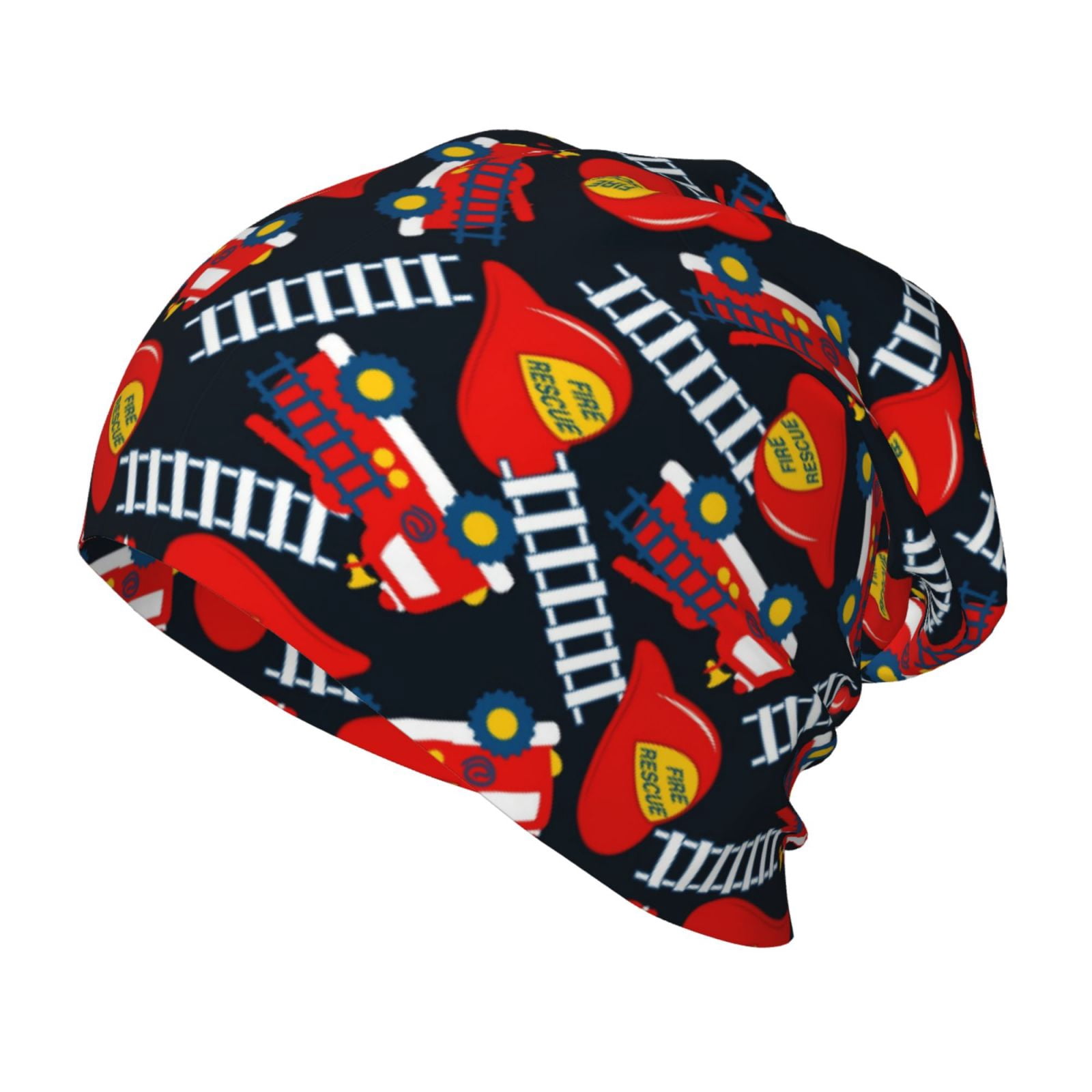Rocae Fire Rescue With Red Helmet And Truck for Kids Winter Beanies ...