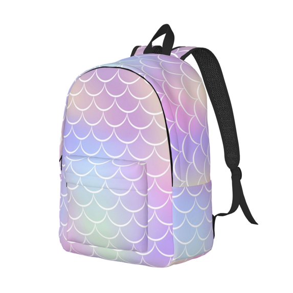 Rocae Fish Scale1 for Durable Canvas Backpack Leisure Large Bag Travel Rucksack Multi-function Backpack Small