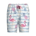 thumbnail image 1 of Rocae Flamingo and Pineapple for Men's Soft Sleep Pajama Shorts, Waistband and Pockets, 1 of 9