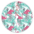thumbnail image 1 of Rocae Flamingo for Christmas Tree Skirt with Pom Pom Trim for Holiday Party for Holiday Home Decor Indoor Outdoor-48", 1 of 7