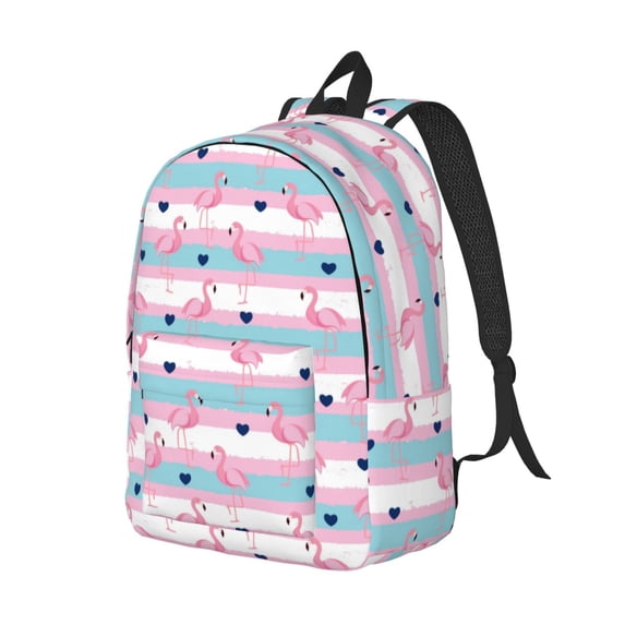 Rocae Flamingo1 for Durable Canvas Backpack Leisure Large Bag Travel Rucksack Multi-function Backpack