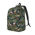 thumbnail image 1 of Rocae Flamingos And Palm Leaves for Durable Canvas Backpack Leisure Large Bag Travel Rucksack Multi-function Backpack Medium, 1 of 8